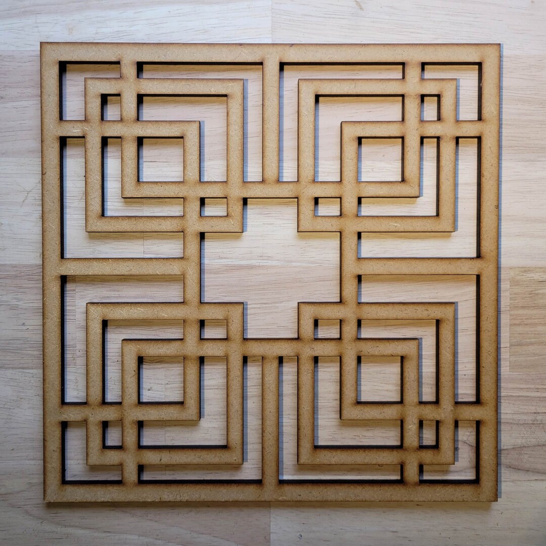 Geometric Cube Radiator Cabinet Screen: Laser Cut MDF Panel - Modern ...