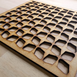 Moroccan Grille Radiator Cabinet Screen: Laser Cut MDF Panel - 2ft x 2ft 036