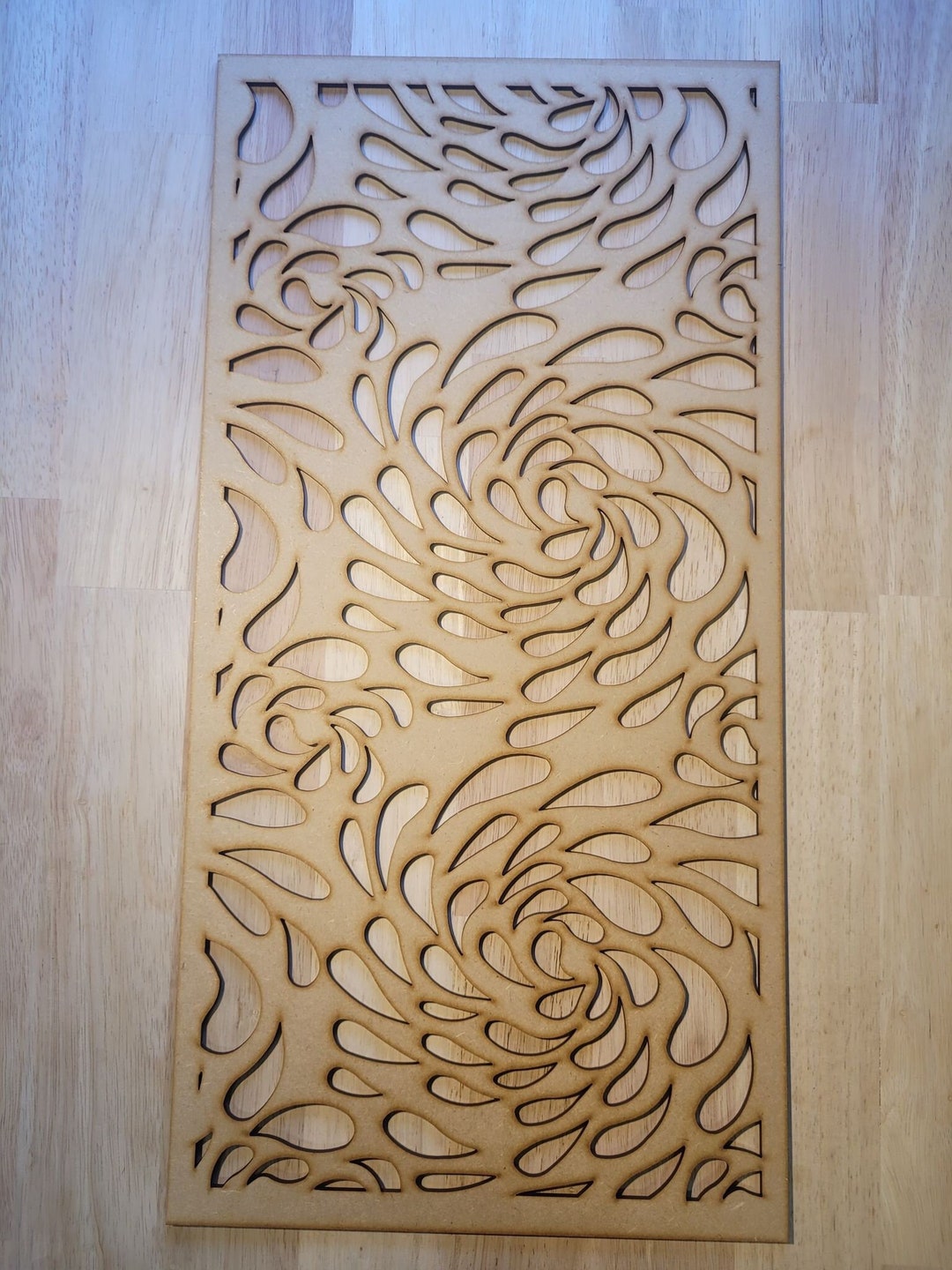 Water Drops Decorative Screen for Radiator Cabinets Laser-cut Panel 2FT ...
