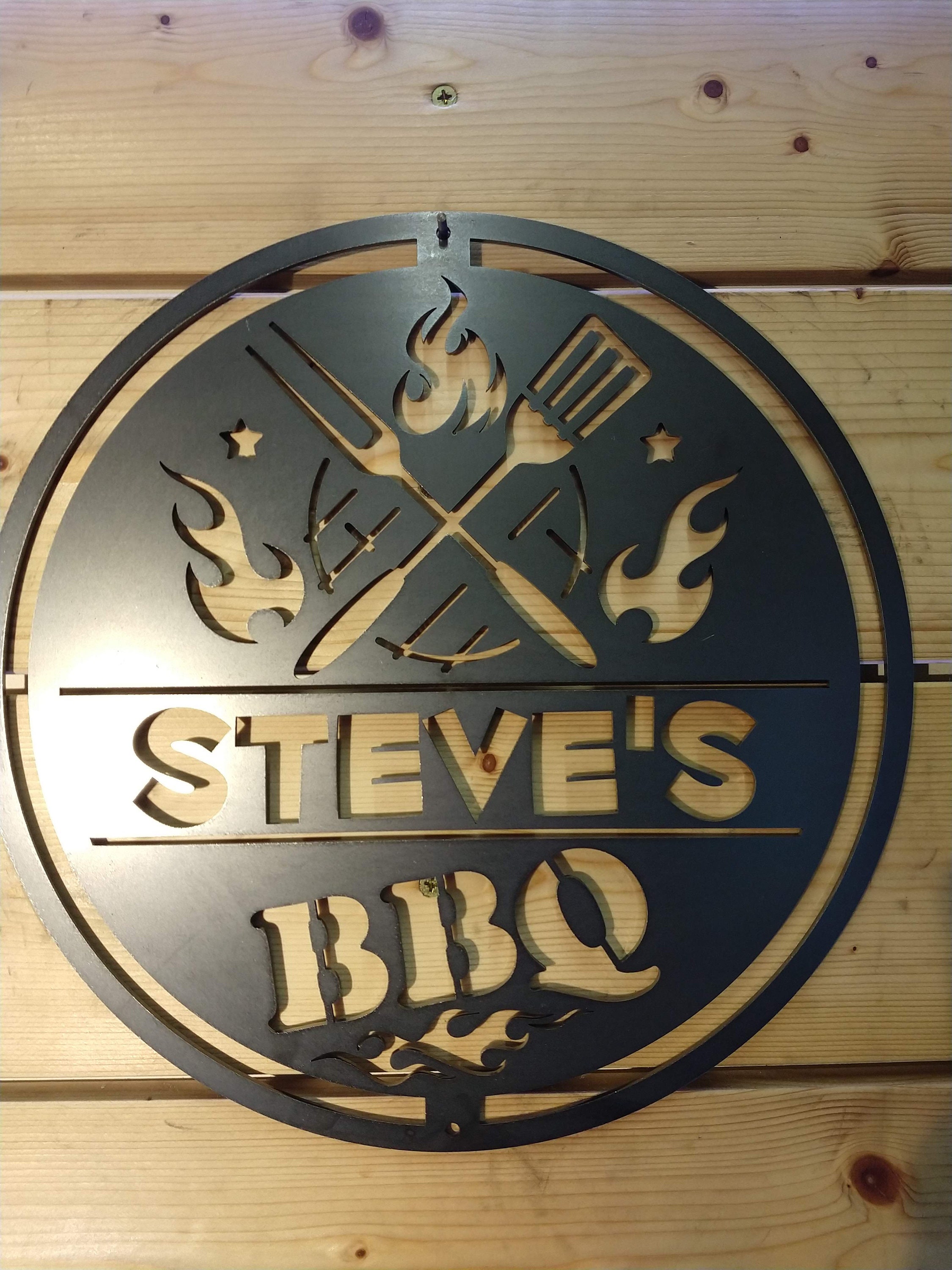 PERSONALIZED Custom BBQ Cooking Sign Metal Barbecue Grills | Etsy