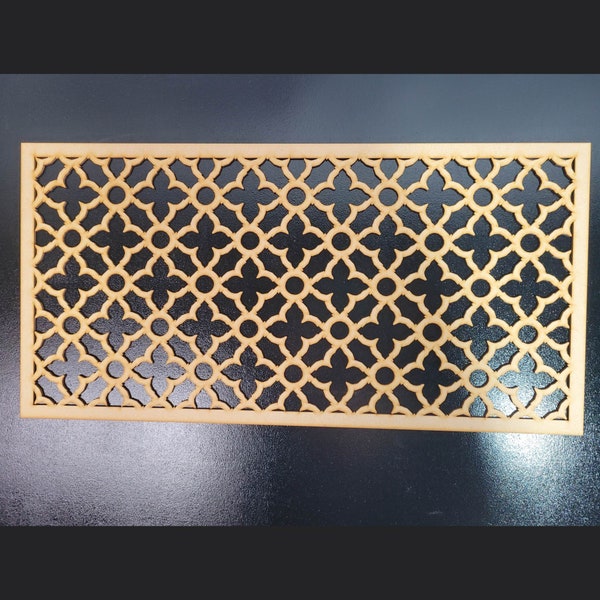 Cathedral Decorative Screen for Radiator Cabinets | Laser-cut Panel | 2FT x 4FT | 3mm/6mm | Home Decor and Wall Art 0058