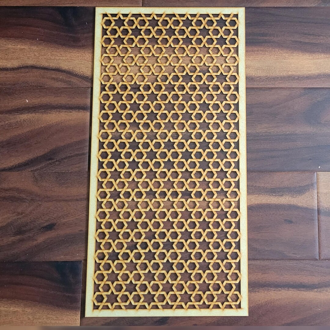 Patterned Grate Arabic Star Grate MDF Panel: Laser Cut Decorative Screen - Etsy
