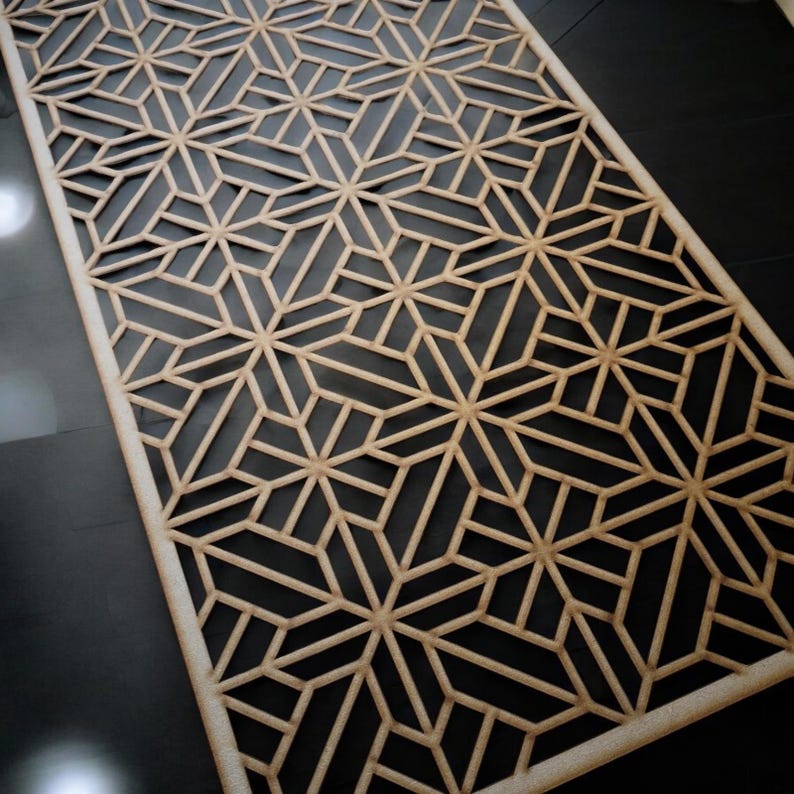 Art Deco Trellis Screen: Laser-cut MDF Panel for Radiator Cabinets 0015 ...