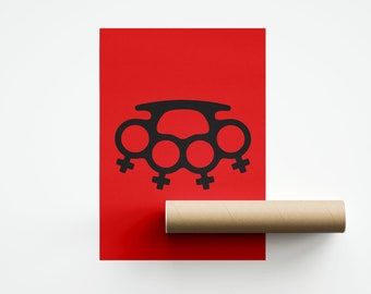 Smash the Patriarchy, DIN A3/A2/A1, Plakat, Poster, Text, Design, Grafik, Feminismus, Patriarchat, Patriarchy, Revolution, Schlagring, Venus