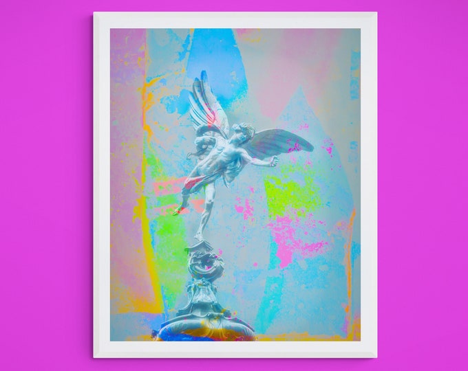 Featured listing image: Eros London Art Print- Contemporary Limited Edition Print with Graffiti
