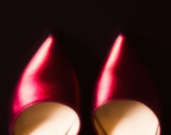 Red High Heeled Shoes Wall Art and Fine Art Prints-Photography-Dressing Room Wall Art- Unframed Shoe Art