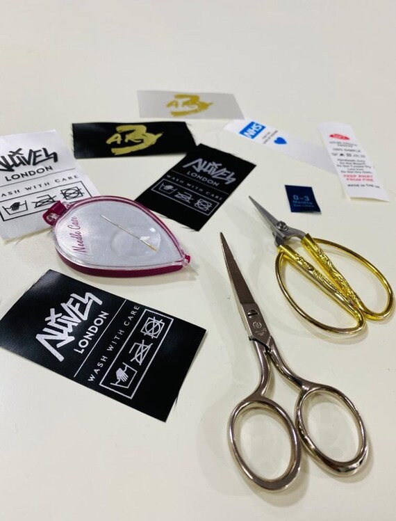 Custom Clothing Labels White Silky Satin Fabric Labels Printed - Etsy