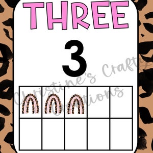 Leopard Number Posters 0-20 - Etsy