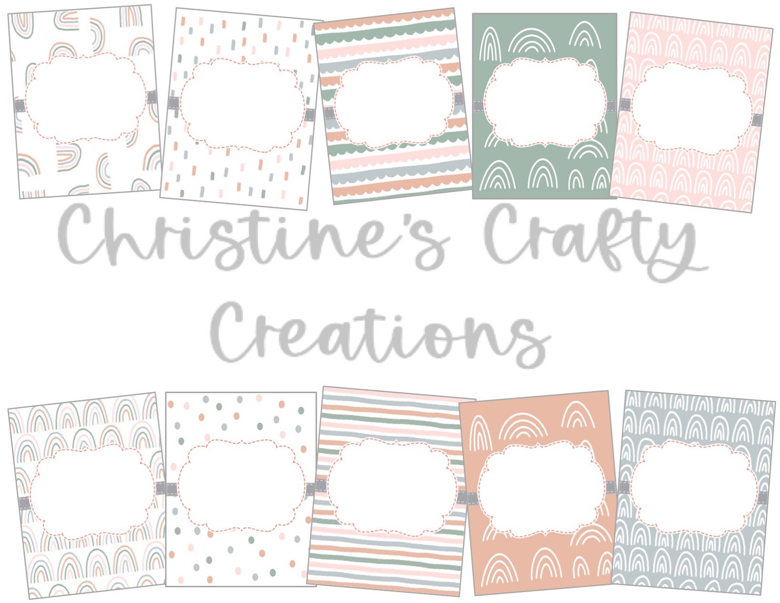 BOHO Binder Covers and Spines Etsy