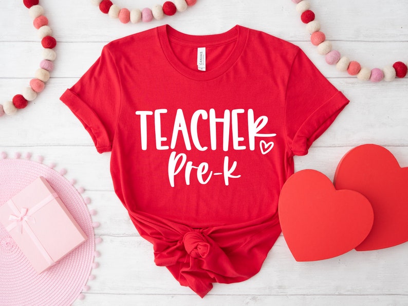 Pre-k Teacher SVG, Pre-k Teacher PNG, Valentine's Day Teacher SVG ...