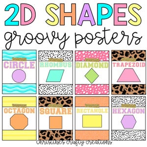Groovy Leopard and Dalmatian 2D Shape Posters
