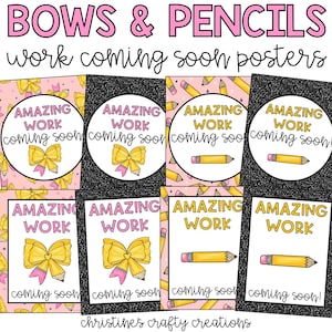 Coquette Bows and Pencils: ¡Un trabajo increíble! Próximamente: carteles