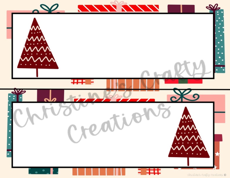 Christmas Name Tags L Editable Etsy