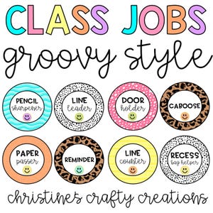 Groovy Leopard and Dalmatian Class Jobs l Editable