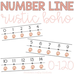 Rustic Boho Number Line 0-120