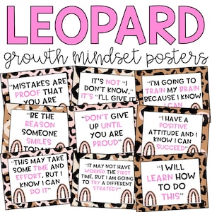 Leopard Growth Mindset Posters