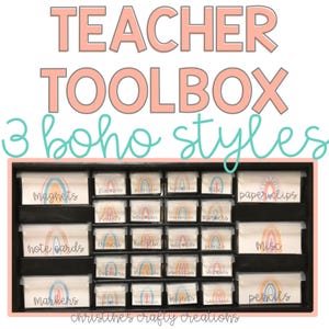 BOHO Teacher Toolbox Labels l Editable