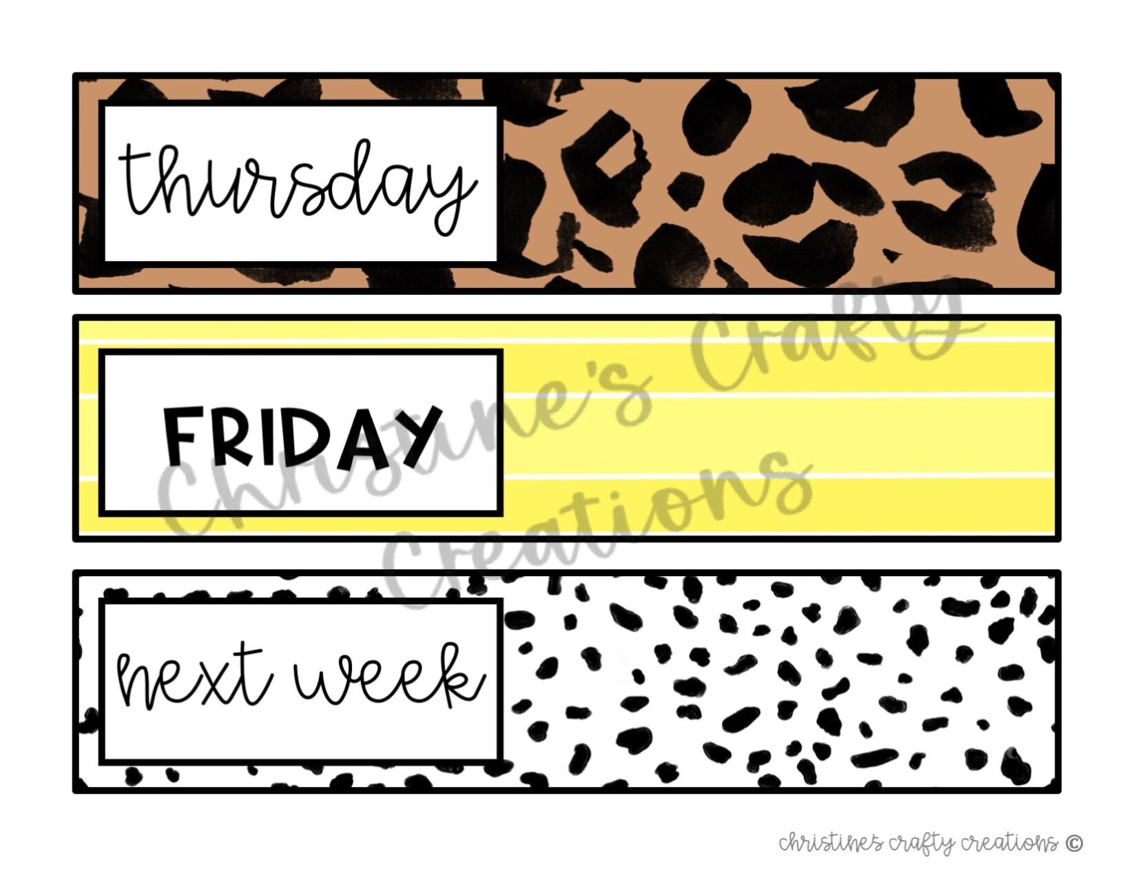 Groovy Leopard and Dalmatian 10 Drawer Labels L Editable - Etsy