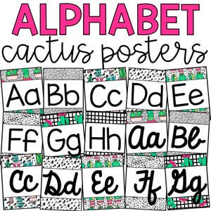 Kaktus Alphabet Poster