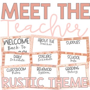 Rustic Boho Meet The Teacher Powerpoint l Editable