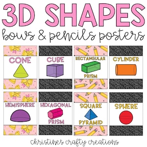 Kokette Bögen und Bleistifte 3D-Form Poster