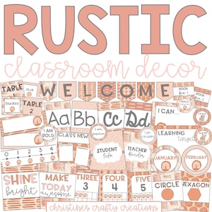 Rustic Boho Classroom Decor Bundle