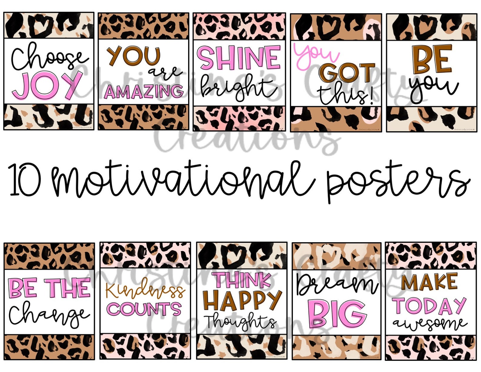 Leopard Motivational Posters - Etsy