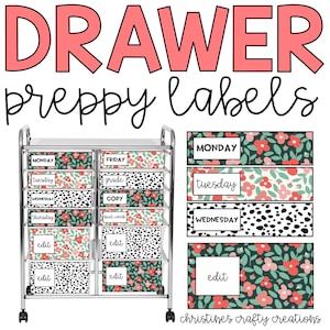 Preppy Dalmatian-labels met 12 laden l bewerkbaar