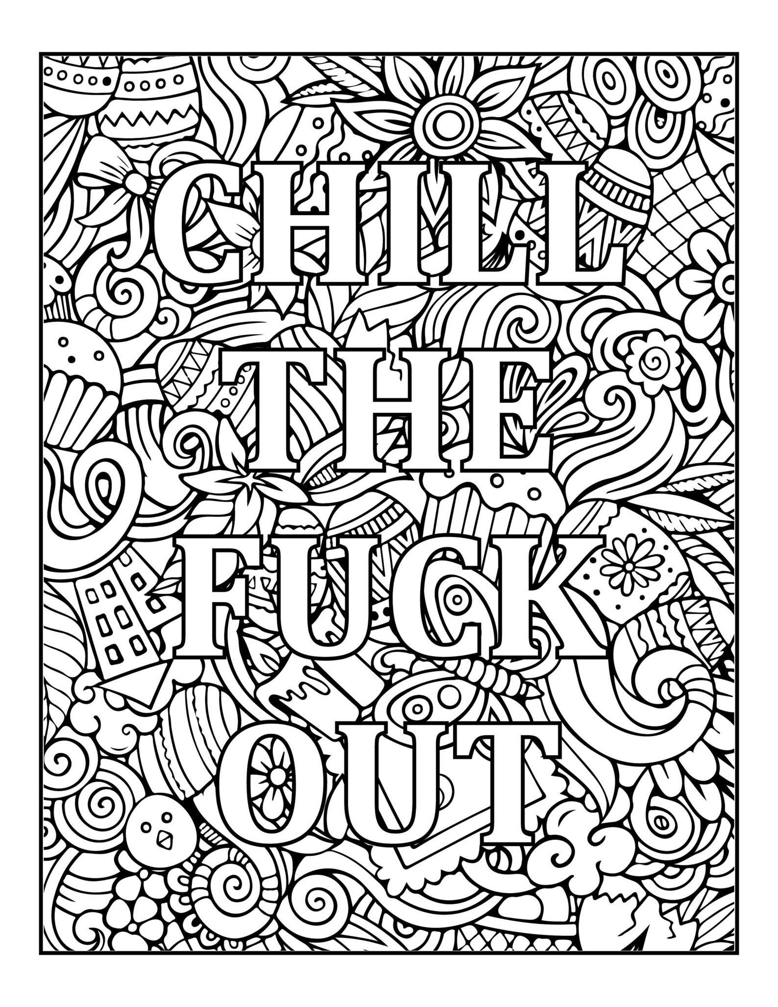 Adult Swear Word Coloring Pages - Etsy