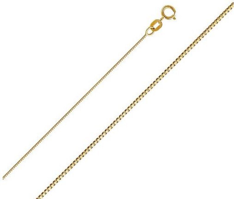 10K Yellow Gold Box Chain - Etsy