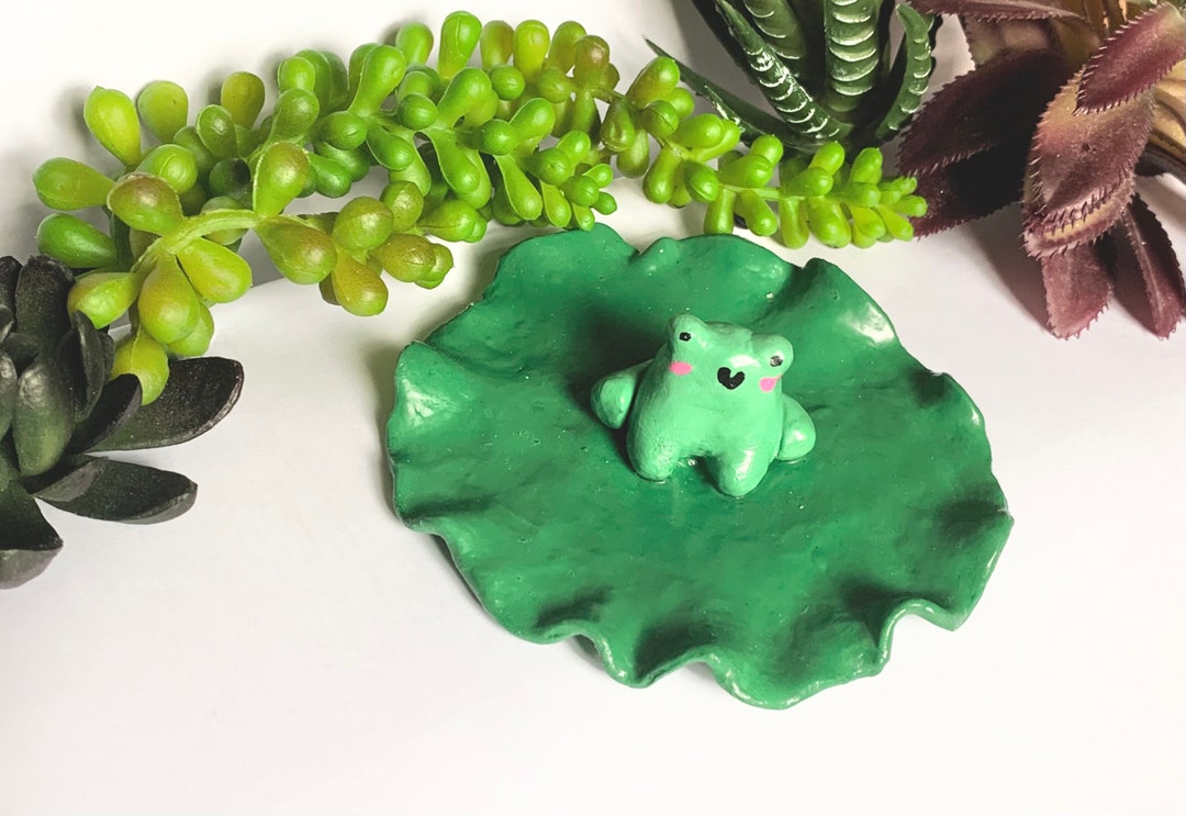 Frog Lilypad Jewelry Holder Etsy