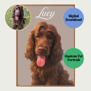 Personalized Dog Portraits: Turn Your Pet's Photo into a Stunning Custom Digital Art Piece, Customized Custom Pet Cartoon