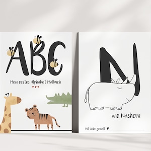 ABC COLORING BOOK / Allemand / Animal Alphabet / Baby Shower Coloring Book / A-Z Kids Coloring Sheets Print / Baby Shower Party Game / Téléchargement numérique