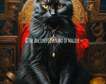 Black Cat Familiar - Elemental Spirit Companion