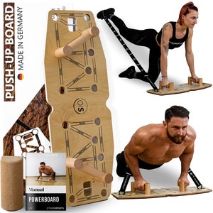 Liegestütze Brett Pro für ein effektives Brust Training - Push up Board mit Fitness Bändern –  Liegestütze lernen & obere Brust trainieren