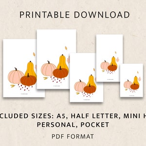 Printable Planner Dashboard/ Planner Dashboard / Rings / Ring Planner / Discbound / Discbound Planner / Autumn Dashboard / Fall Dashboard