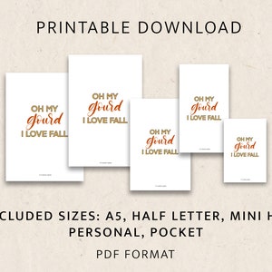 Tableau de bord planificateur imprimable / Tableau de bord planificateur / Anneaux / Ring Planner / Discbound / Discbound Planner / Tableau de bord automne / Tableau de bord automne