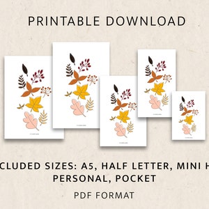 Printable Planner Dashboard/ Planner Dashboard / Rings / Ring Planner / Discbound / Discbound Planner / Autumn Dashboard / Fall Dashboard