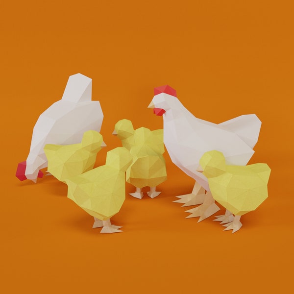 chick papercrafts templates, chick sculptor to assemble pdf, little chick