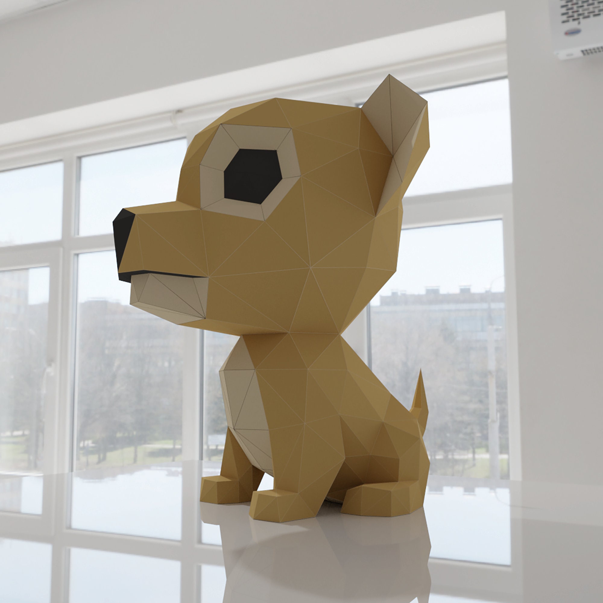 Perro Papercraft Cachorro papercraft, kid de plantillas y manuales PDF,SVG,DFX - Etsy México
