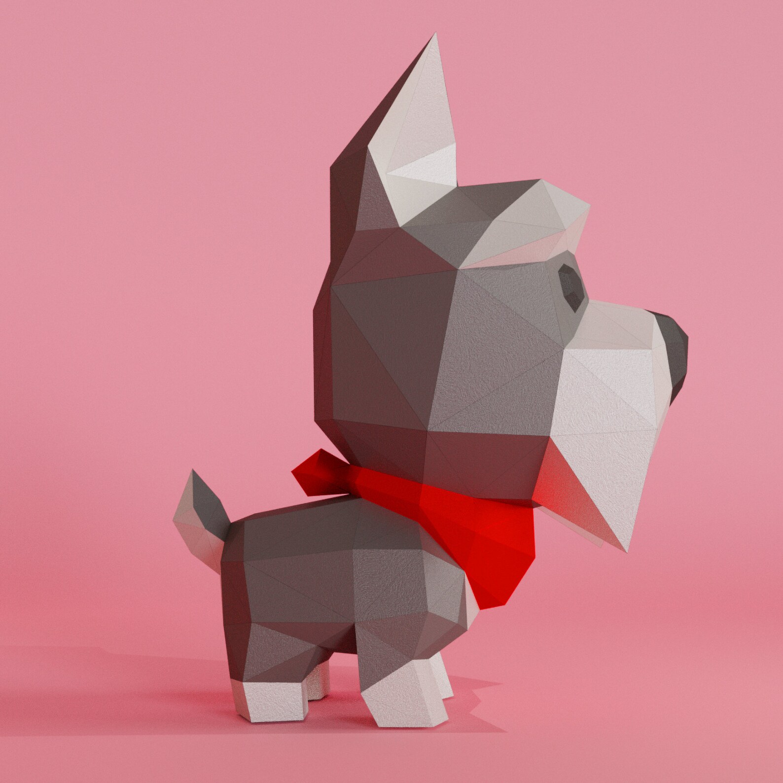 Pty Papercraft Schnauzer Puppy, Papercrafts Templates PDF,DXF - Etsy
