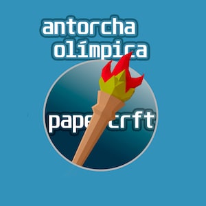 modèles pdf de papercraft de la flamme olympique
