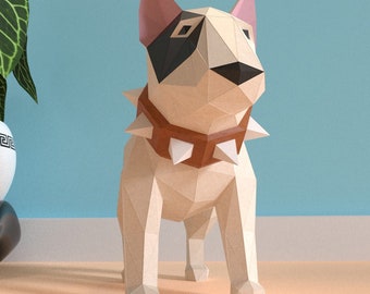 Bull Terrier Papercrafts printable digital papal dog templates