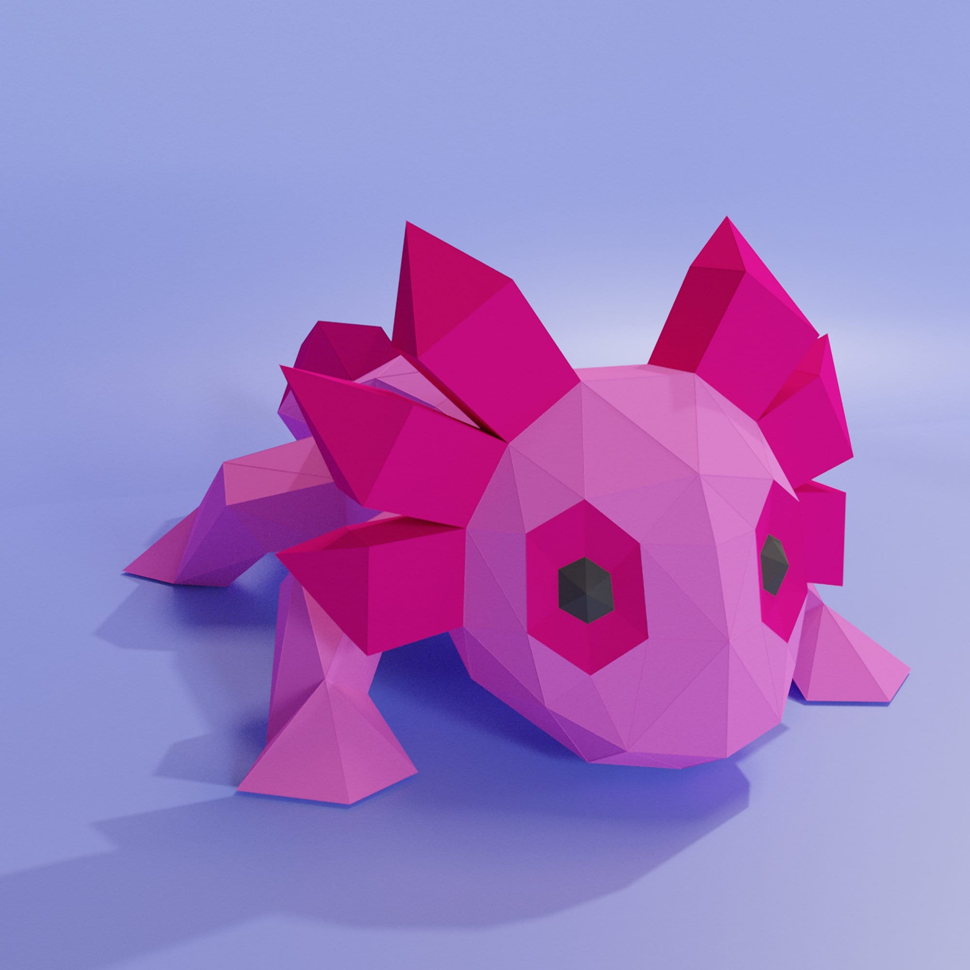 Papercraft World 3D Papercraft Axolotl 3D Paper Model, Lamp, 48% OFF
