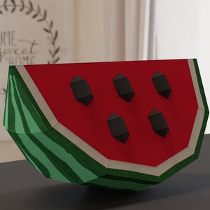 Sandia Papercrafts plantillas PDF,modelo de Sandia 3d para hacer en papel