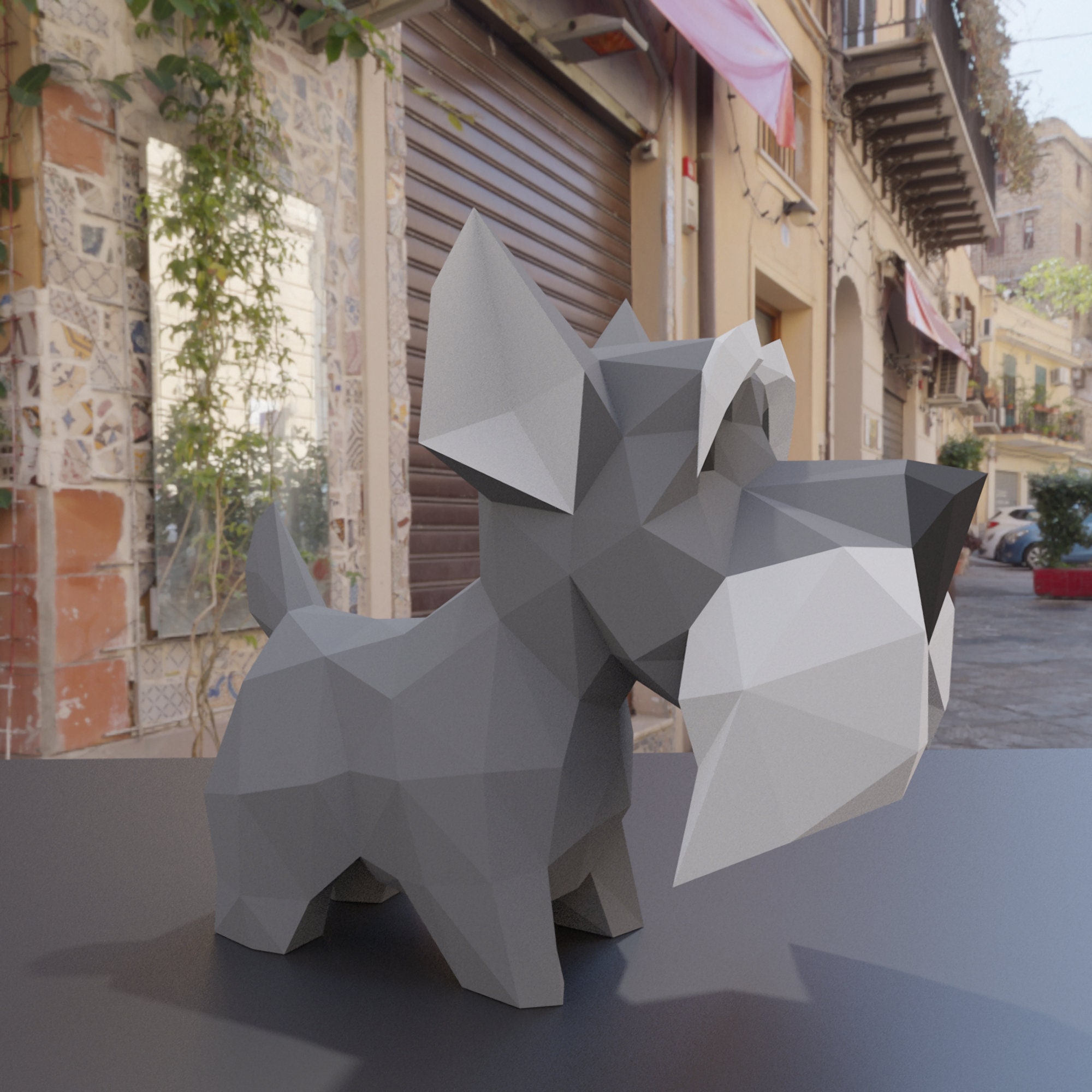 Perro Papercraft Perro schnauzer Papercrafts plantillas PDF,SVG,DXF - Etsy México