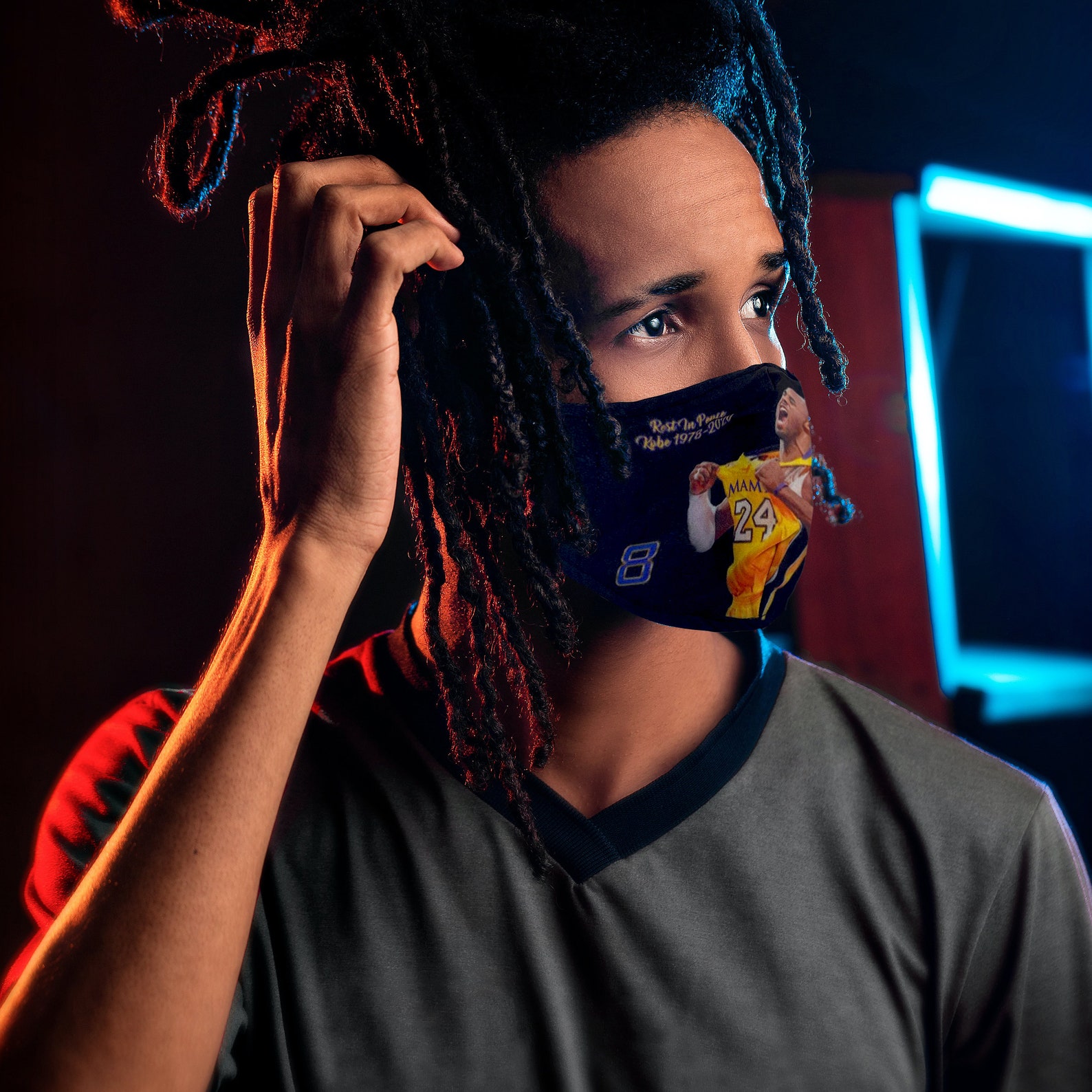 2 Kobe Bryant Cloth Face Mask Etsy