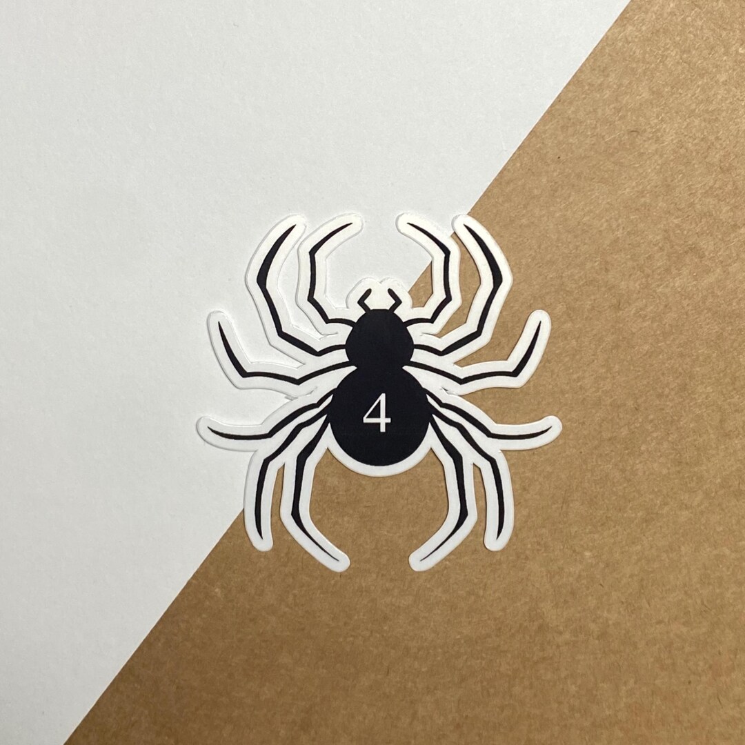 Sticker Spider Rectangular Black Spider Sticker - Etsy