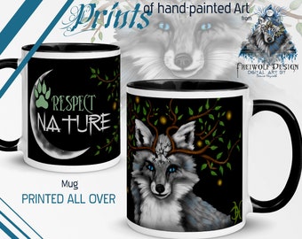 Mug | Fox Nature Conservation Statement Animals Respect Nature | Fantasy | Personalized | Coffee Mug, Coffee Cup | Printed all around
