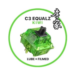 Przełączniki C3 Equalz Kiwi | Przełączniki dotykowe klawiatury | 67g Modyfikowane przełączniki | Części klawiatury mechanicznej | Smarowane i filmowane niestandardowe przełączniki